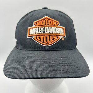 Vintage Harley Davidson Hat Cap Fitted Size 7 1/4 Black American Needle Bikes